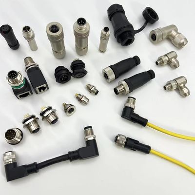 스크루로 잠긴 산업용 원형 연결 장치 17 핀 M5/M8/M9/12/M16/M23
